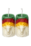 Pillar Reindeer Candle Set of 2